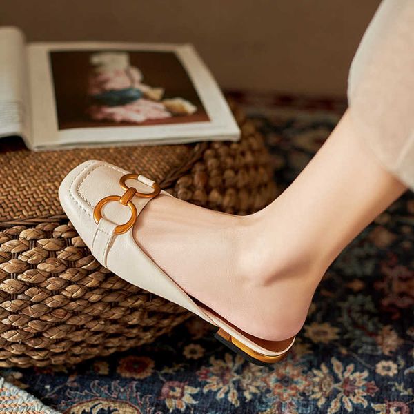 baotou semi women's new 2022 summer wear fashion fangtou korean style flat heel ins lazy cool slippers, Black
baotou semi women's new 2022 summer wear fashion fangtou korean style flat heel ins lazy cool slippers, Black