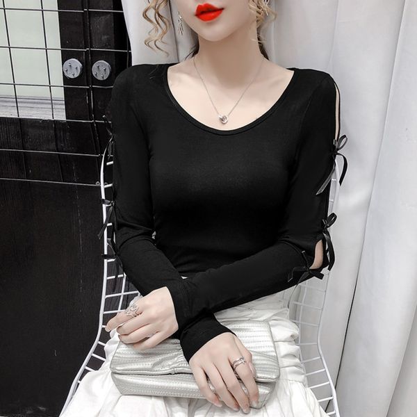 2020 autumn new south korean bow tie lace up hollowed out minority fairy temperament long sleeve butterflyethnic butterflyt-shirt la, White
2020 autumn new south korean bow tie lace up hollowed out minority fairy temperament long sleeve butterflyethnic butterflyt-shirt la, White
