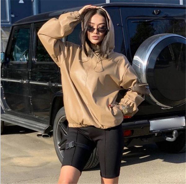 europe and the united states 2020 autumn new street windproof solid color simple leather versatile round neck hooded sweater, Black
europe and the united states 2020 autumn new street windproof solid color simple leather versatile round neck hooded sweater, Black