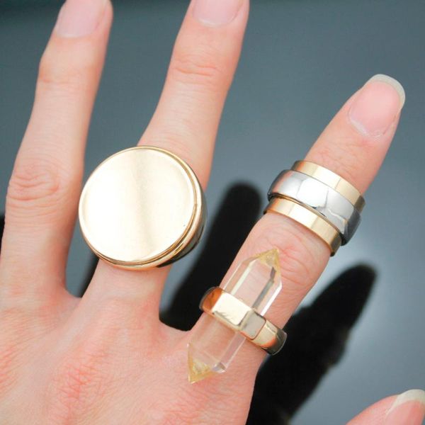 gold stainless steel quartz crystal spike bali braided stone disc plain flat stack band chunky finger ring set men jewelry, Golden;silver
gold stainless steel quartz crystal spike bali braided stone disc plain flat stack band chunky finger ring set men jewelry, Golden;silver