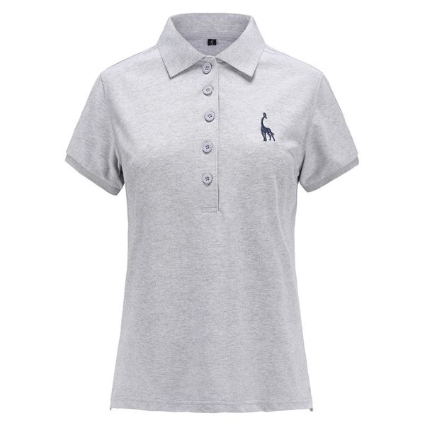 brand quality women's polo solid slim fit giraffe embroidery polo shirt women fashion cotton polos women, White
brand quality women's polo solid slim fit giraffe embroidery polo shirt women fashion cotton polos women, White