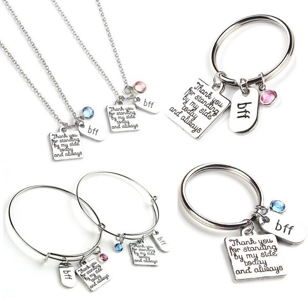 Wedding Gift for Best Friend, BFF of The Bride Gifts, Bridesmaid Necklace or Keychain or Bangle Bracelet, Thank You Gift, Silver
Wedding Gift for Best Friend, BFF of The Bride Gifts, Bridesmaid Necklace or Keychain or Bangle Bracelet, Thank You Gift, Silver