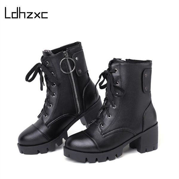 ldhzxc 2020 autumen winter women shoes round toe gothic style punk female ankle boots lace-up thick high heels ladies shos black
ldhzxc 2020 autumen winter women shoes round toe gothic style punk female ankle boots lace-up thick high heels ladies shos black