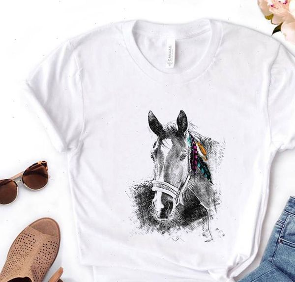 horse lover print women tshirt cotton casual funny t shirt gift for lady yong girl tee pm 120, White
horse lover print women tshirt cotton casual funny t shirt gift for lady yong girl tee pm 120, White