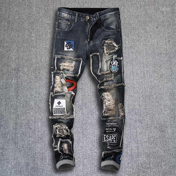 autumn embroidered slim feet pants fashion hip-hop rock tide casual trousers 73%cotton erkek kot pantolon men's male denim jeans1, Blue
autumn embroidered slim feet pants fashion hip-hop rock tide casual trousers 73%cotton erkek kot pantolon men's male denim jeans1, Blue