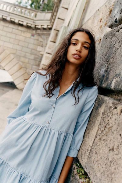 2020 summer new artificial jewelry button denim shirt dress zaraing sheining vadiming sukienka boho women female dress bgb26171, Black;gray
2020 summer new artificial jewelry button denim shirt dress zaraing sheining vadiming sukienka boho women female dress bgb26171, Black;gray