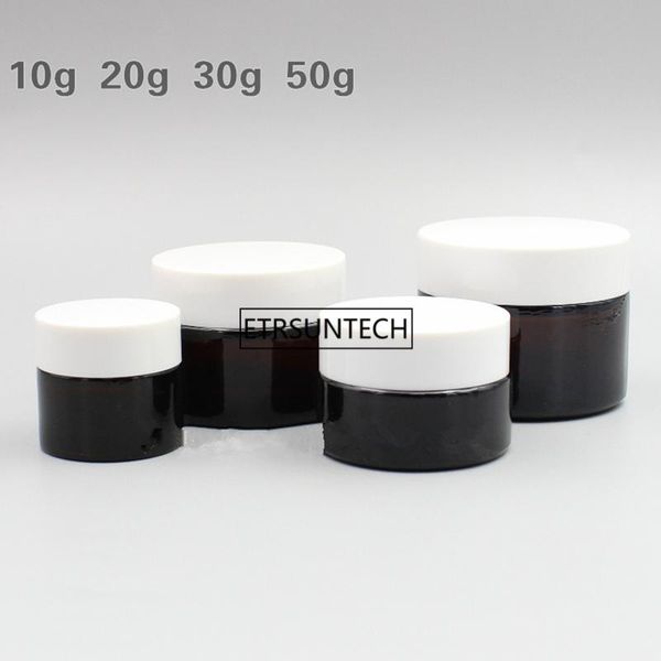 storage bottles & jars 100pcs 10g 20g 30g 50g empty brown glass bottle eye cream container cosmetic jar with white cap f2410
storage bottles & jars 100pcs 10g 20g 30g 50g empty brown glass bottle eye cream container cosmetic jar with white cap f2410