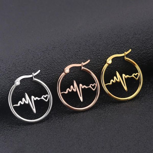 hoop & huggie yungqi stainless steel heart beat earrings for women cartilage round circle earring ear ring clip aretes mujer, Golden;silver
hoop & huggie yungqi stainless steel heart beat earrings for women cartilage round circle earring ear ring clip aretes mujer, Golden;silver