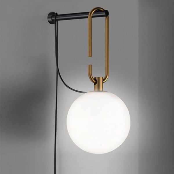 wall lamp nordic with wire plug modern hanging hook glass sconce for living room bedside study home decoration illuminated
wall lamp nordic with wire plug modern hanging hook glass sconce for living room bedside study home decoration illuminated