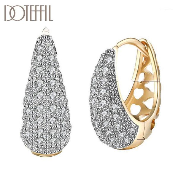 doteffil 925 sterling silver/18k gold/rose gold zircon hollow out earrings women gift fashion charm party wedding jewelry1, Golden;silver
doteffil 925 sterling silver/18k gold/rose gold zircon hollow out earrings women gift fashion charm party wedding jewelry1, Golden;silver