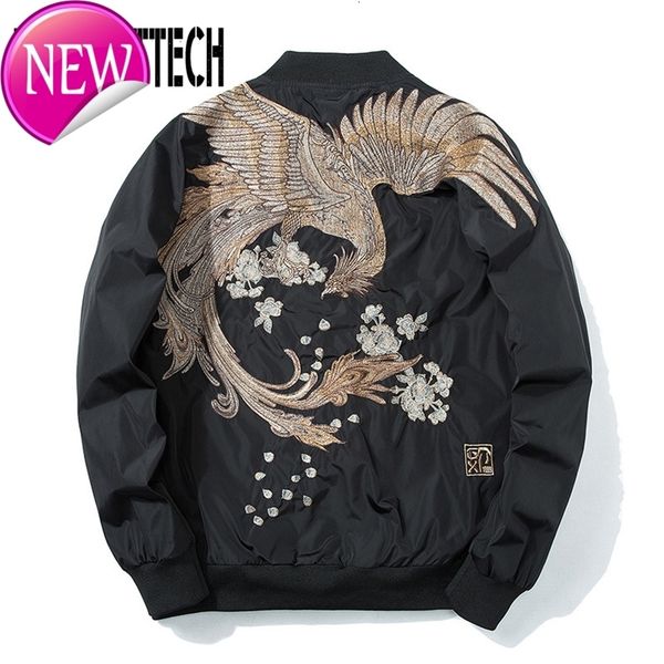 harajuku luxury flower phoenix embroidery jacket men yokosuka souvenir spring autumn men baseball pilot jacket casual loose coat, Black
harajuku luxury flower phoenix embroidery jacket men yokosuka souvenir spring autumn men baseball pilot jacket casual loose coat, Black