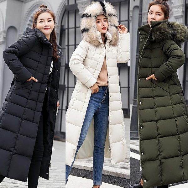 women down coat winter jacket warm hooded faux fur collar womens parkas casual plus size loose solid long coat female overcoat1, Black
women down coat winter jacket warm hooded faux fur collar womens parkas casual plus size loose solid long coat female overcoat1, Black