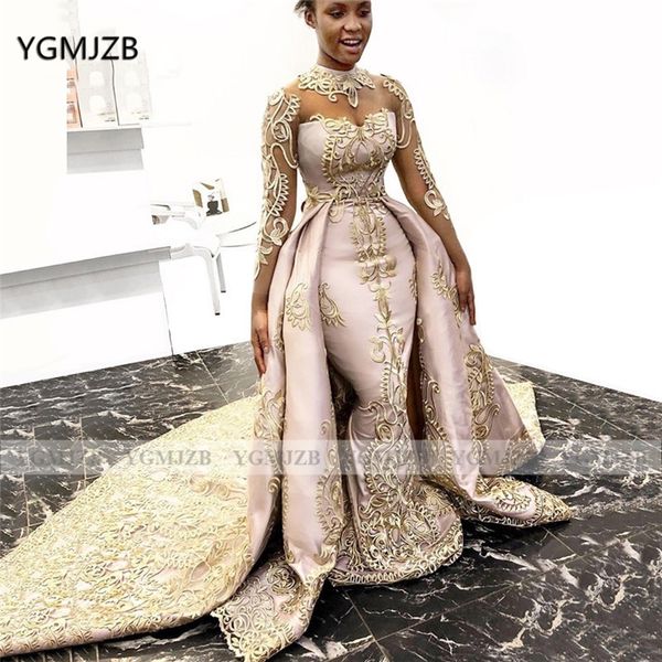 long sleeve mermaid prom dresses black girls satin overskirt with gold lace formal dress evening gowns celebrity dresses 201113, White;black
long sleeve mermaid prom dresses black girls satin overskirt with gold lace formal dress evening gowns celebrity dresses 201113, White;black