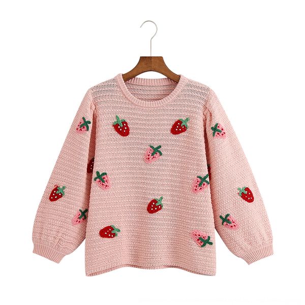2020 в начале осени пуловер knitwearknitwear трикотаж новый модный узор мило клубники круглый шею длинный рукав игла короткий вяжут свободно, White;black
2020 в начале осени пуловер knitwearknitwear трикотаж новый модный узор мило клубники круглый шею длинный рукав игла короткий вяжут свободно, White;black