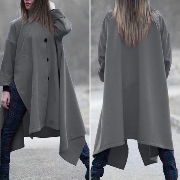 celmia women plus size long coats winter long sleeve zipper coats vintage asymmetrical jackets plus size solid loose overcoats, Black
celmia women plus size long coats winter long sleeve zipper coats vintage asymmetrical jackets plus size solid loose overcoats, Black