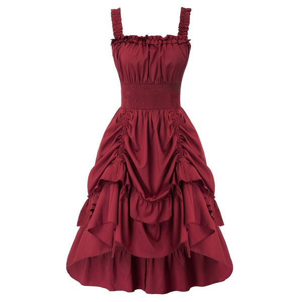 summer dresses women renaissance dress gathered dresses clothes square neck smocked waist a-line solid adjustable lady retro new y0118, Black;gray
summer dresses women renaissance dress gathered dresses clothes square neck smocked waist a-line solid adjustable lady retro new y0118, Black;gray