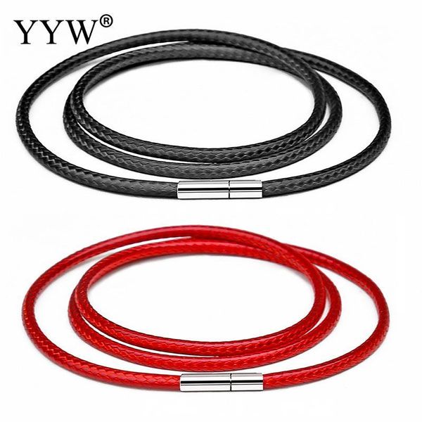 black leather necklace cord wax rope lace chain with stainless steel rotary clasp for diy necklaces jewelry making, Silver
black leather necklace cord wax rope lace chain with stainless steel rotary clasp for diy necklaces jewelry making, Silver