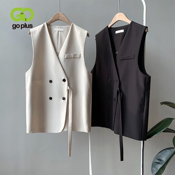 goplus autumn vest women vintage v-neck double breasted short loose vests womens chalecos para mujer kamizelka damska c8261 1023, Black;white
goplus autumn vest women vintage v-neck double breasted short loose vests womens chalecos para mujer kamizelka damska c8261 1023, Black;white