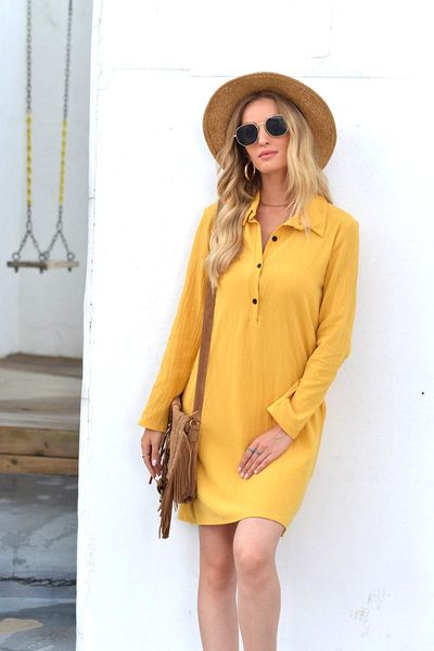 casual dresses women's autumn winter cotton solid color long sleeve dress elegant pleated, Black;gray
casual dresses women's autumn winter cotton solid color long sleeve dress elegant pleated, Black;gray