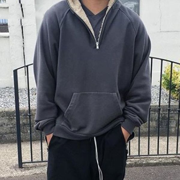 20fw vintage simple half zipper hoodies street autumn winter hooded sweatshirt fashion men women sweater jacket hfymwy715, Black
20fw vintage simple half zipper hoodies street autumn winter hooded sweatshirt fashion men women sweater jacket hfymwy715, Black