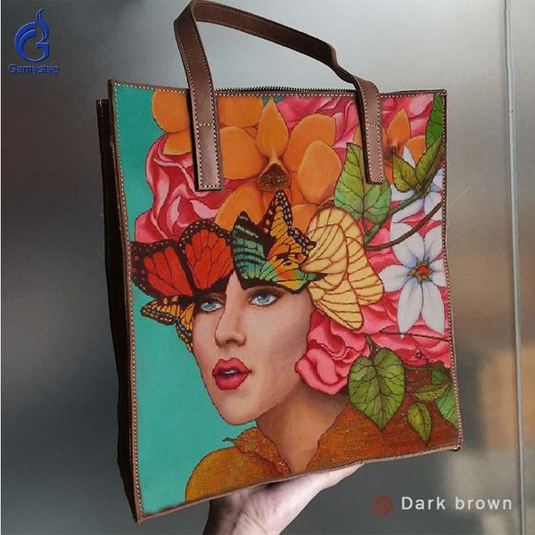 genuine cowhide leather totes hand painted art women deluxe handbag lady soft satchels bag high capacity shopping bags
genuine cowhide leather totes hand painted art women deluxe handbag lady soft satchels bag high capacity shopping bags