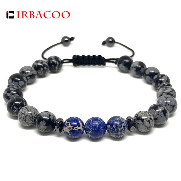 charm bracelets irbacoo 2021 fashion men bracelet with natural snow stone imperial & hematite beads macrame for jewelry gift, Golden;silver
charm bracelets irbacoo 2021 fashion men bracelet with natural snow stone imperial & hematite beads macrame for jewelry gift, Golden;silver