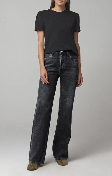 women jeans pants high waist wide leg jeans mopping old pants, Blue
