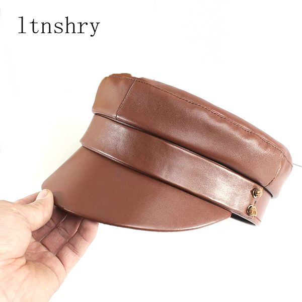 fashion women hat cap pu leather berets flat cap spring autumn octagonal cap solid color flat military hats 201026, Blue;gray
fashion women hat cap pu leather berets flat cap spring autumn octagonal cap solid color flat military hats 201026, Blue;gray