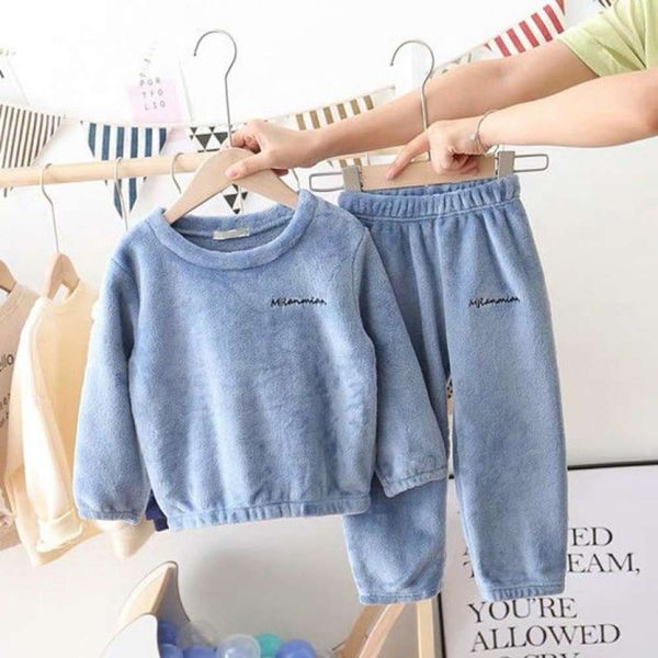 winter autumn set children's plush pants boy's baby's girl's warm and thickened pajamas, Blue;red
winter autumn set children's plush pants boy's baby's girl's warm and thickened pajamas, Blue;red