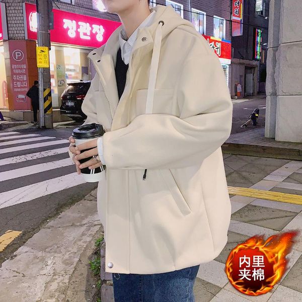men's wool & blends 2021 winter large pocket woolen in warm trench coats loose hooded jacket high-quality thicken parkas windbreaker, Black
men's wool & blends 2021 winter large pocket woolen in warm trench coats loose hooded jacket high-quality thicken parkas windbreaker, Black
