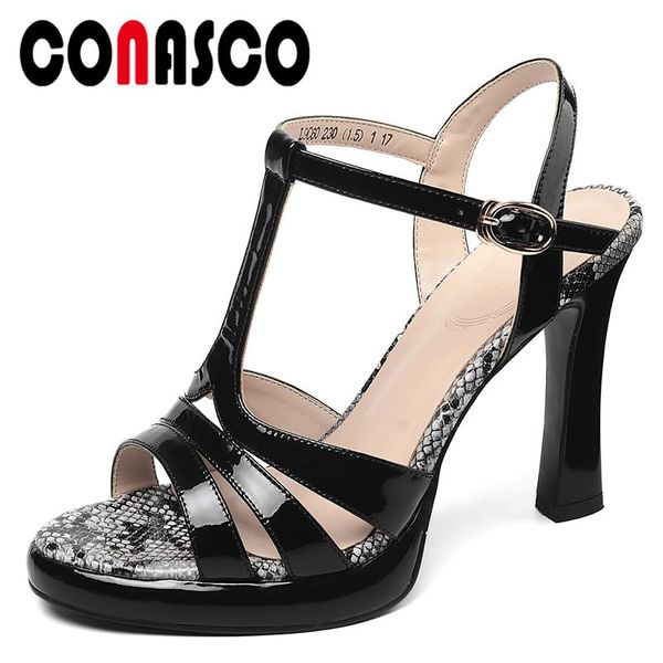 dress shoes conasco 2021 genuine leather women sandals pumps summer fashion wedding party casual t-strap high heels woman, Black
dress shoes conasco 2021 genuine leather women sandals pumps summer fashion wedding party casual t-strap high heels woman, Black