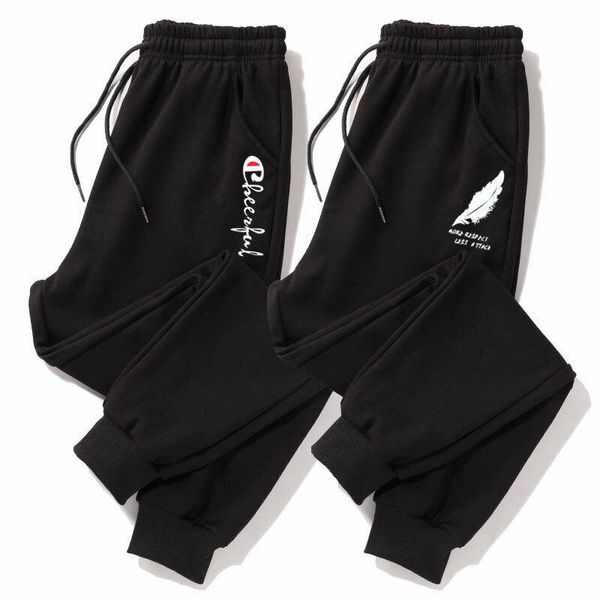 men's pants junsrm 2021 sports trend loose feet harem autumn stretch black casual