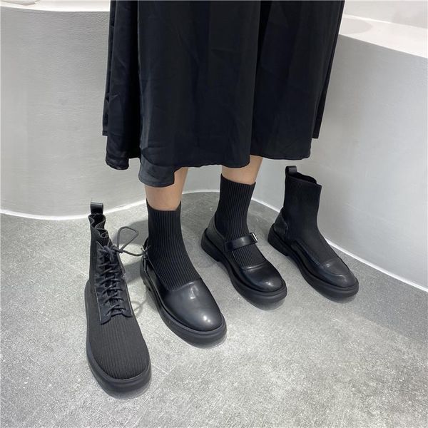 winter boots lady shoes round toe booties ladies boots-women low heels booties 2020 med rubber stockings autumn mid-calf, Black
winter boots lady shoes round toe booties ladies boots-women low heels booties 2020 med rubber stockings autumn mid-calf, Black