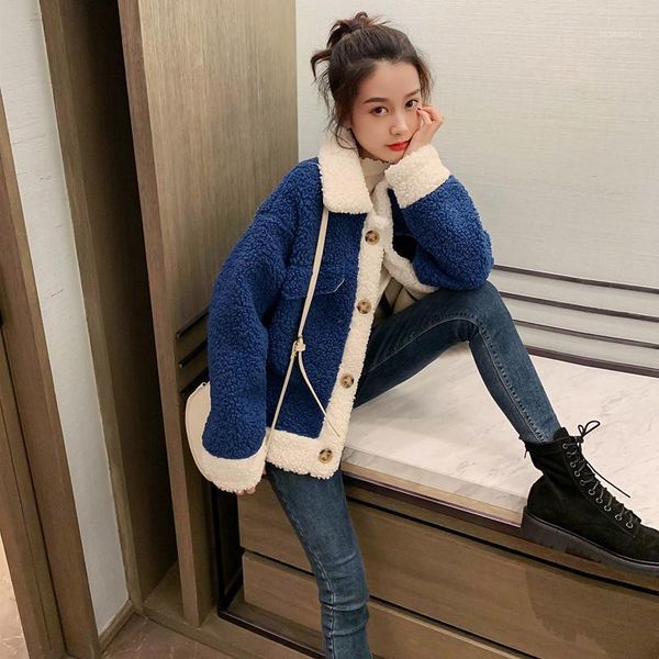 fashion lamb fur short coat women autumn winter turn-down collar loose casual jacket women soft comfortable winter coat1, Black;brown
fashion lamb fur short coat women autumn winter turn-down collar loose casual jacket women soft comfortable winter coat1, Black;brown