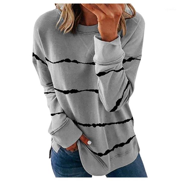 40#women's casual tie-dyed striped print blouses thermal crew neck long sleeve shirts autumn loose elegant pullover 1, White
40#women's casual tie-dyed striped print blouses thermal crew neck long sleeve shirts autumn loose elegant pullover 1, White