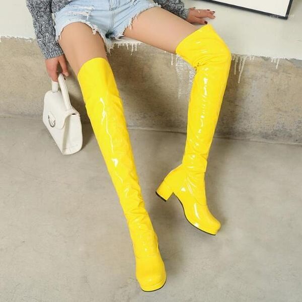 women over knee high boots mid heels shoes woman patent leather booties warm shoe chaussures femme zapatos mujer sapato d23391, Black
women over knee high boots mid heels shoes woman patent leather booties warm shoe chaussures femme zapatos mujer sapato d23391, Black