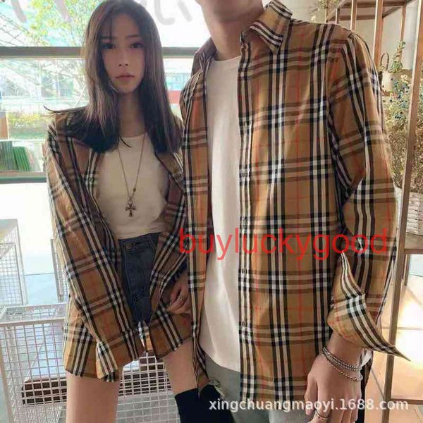 brand sweaters b home plaid shirt women's long sleeved cotton shirt men's loose and thin stand collar 2022, White;black
brand sweaters b home plaid shirt women's long sleeved cotton shirt men's loose and thin stand collar 2022, White;black