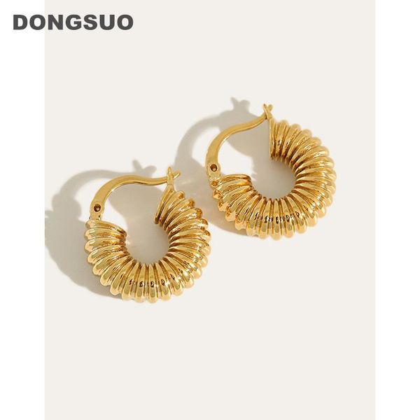 hoop & huggie dongsuo women fashion 18k gold pleated over brass twisted earring female ladies copper metal simple jewelry, Golden;silver
hoop & huggie dongsuo women fashion 18k gold pleated over brass twisted earring female ladies copper metal simple jewelry, Golden;silver