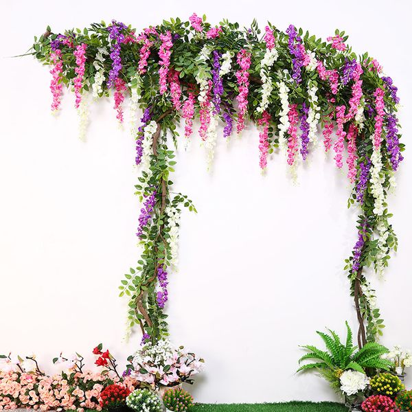 200cm long 1 pieces wedding flower vine rattan fake artificial flower bride arch decoration props wisteria flower accessories 1022
200cm long 1 pieces wedding flower vine rattan fake artificial flower bride arch decoration props wisteria flower accessories 1022
