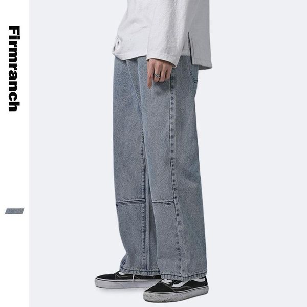 firmranch 2020 spring/autumn men versatile straight pants for men wide leg loose lightblue patchwork long boys demin jeans pants, Blue
firmranch 2020 spring/autumn men versatile straight pants for men wide leg loose lightblue patchwork long boys demin jeans pants, Blue