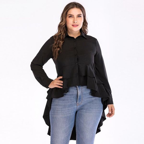 autumn ladies shirt fashion irregular long lotus leaf loose plus size stitching long sleeve women blouse cozy swallowtail1, White
autumn ladies shirt fashion irregular long lotus leaf loose plus size stitching long sleeve women blouse cozy swallowtail1, White