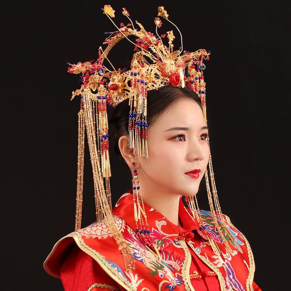 свадебный головной убор 2019 нового китайского стиля fengguan xiuhe костюм древнего платье кисточка свадьба атмосфера украшение хань суд, Silver
свадебный головной убор 2019 нового китайского стиля fengguan xiuhe костюм древнего платье кисточка свадьба атмосфера украшение хань суд, Silver