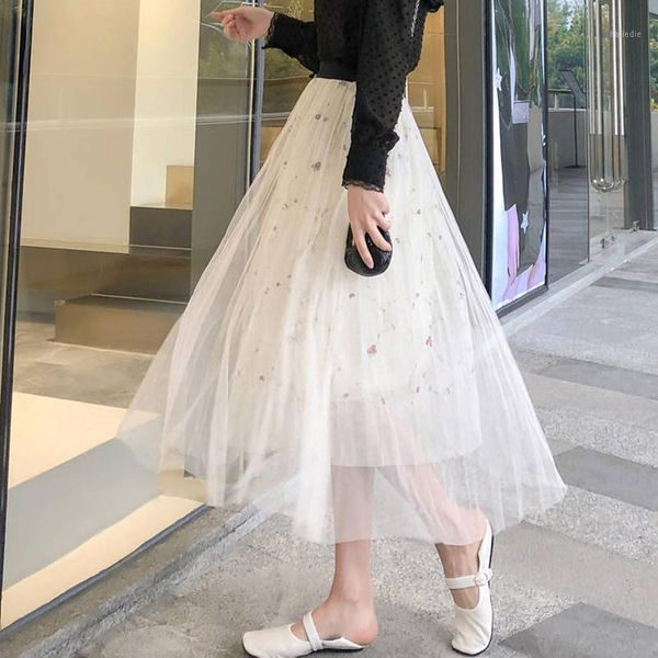 spring summer skirts womens elastic high waist tulle mesh midi skirt female 2019 new embroidery pleated super fairy yarn skirt1, Black
spring summer skirts womens elastic high waist tulle mesh midi skirt female 2019 new embroidery pleated super fairy yarn skirt1, Black