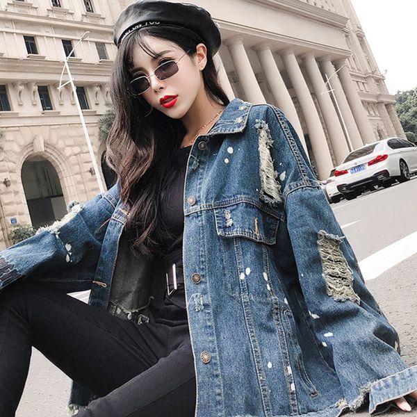 2021 new "women's jean spring big release fashion cowboy retro-totem hole denim jacket outerwear streetwear" c9k8, Black;brown
2021 new "women's jean spring big release fashion cowboy retro-totem hole denim jacket outerwear streetwear" c9k8, Black;brown