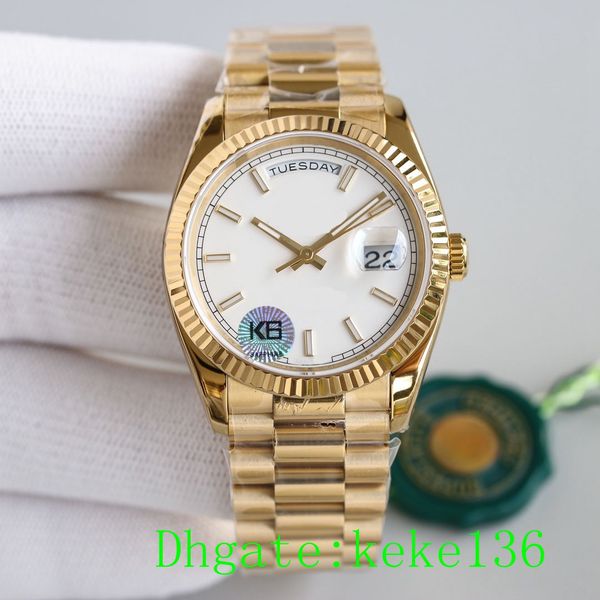 fashion men watch 128238 36mm yellow gold white dial sapphire japanese movement automatic mechanical mens luminescent watches wristwatches, Slivery;brown
fashion men watch 128238 36mm yellow gold white dial sapphire japanese movement automatic mechanical mens luminescent watches wristwatches, Slivery;brown