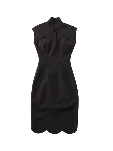 2021 new le palais summer origonal vintage thin black cheongsam chinese-style at knee-long women's dress lv3o, Black;gray
2021 new le palais summer origonal vintage thin black cheongsam chinese-style at knee-long women's dress lv3o, Black;gray