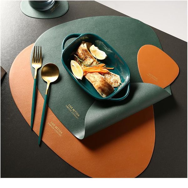 2/4/6 sets placemat leather coaster pads tableware pad pu leather table mat heat insulation non-slip placemats bowl sqcfia
2/4/6 sets placemat leather coaster pads tableware pad pu leather table mat heat insulation non-slip placemats bowl sqcfia