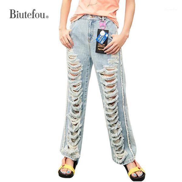 2020 autumn hollow out design denim pants fashion women new arrival jeans1, Blue