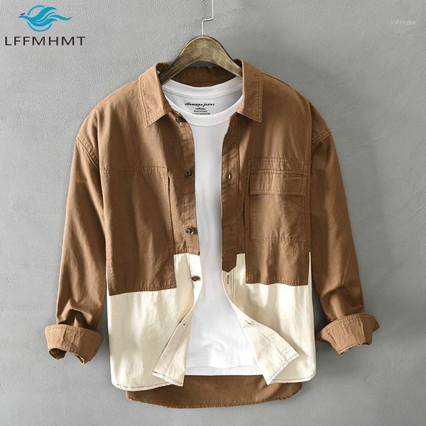 men spring autumn fashion long sleeve patchwork lapel single breasted shirts slim fit casual wild trendy cotton simple male1, White;black
men spring autumn fashion long sleeve patchwork lapel single breasted shirts slim fit casual wild trendy cotton simple male1, White;black