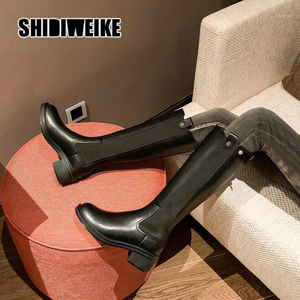 fashion buckle boots women mid-calf leather riding equestrian back zipper shoes waterproof shoes v9661, Black
fashion buckle boots women mid-calf leather riding equestrian back zipper shoes waterproof shoes v9661, Black